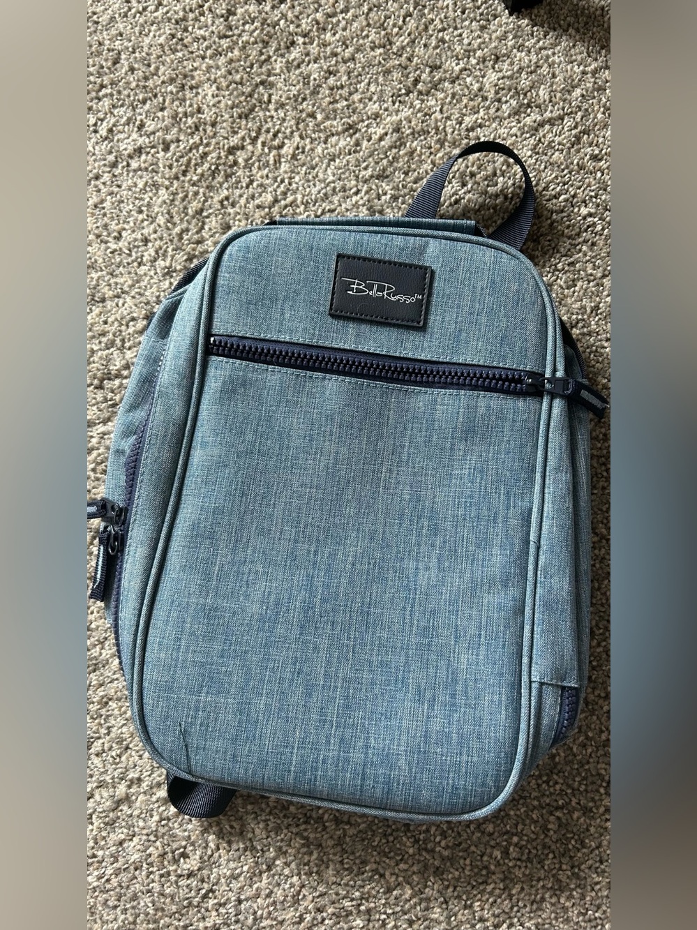Bella Russo Insulated Backpack Cooler Denim Blue